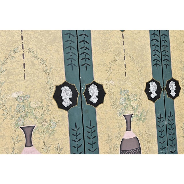 English Early 20th Century Bloomsbury Group Folding Screen For Sale - Image 13 of 15