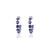 18k Gold Oval 9.07ct Blue Sapphire Modern Bezel Hoop Earrings- 2 Pieces For Sale - Image 4 of 12