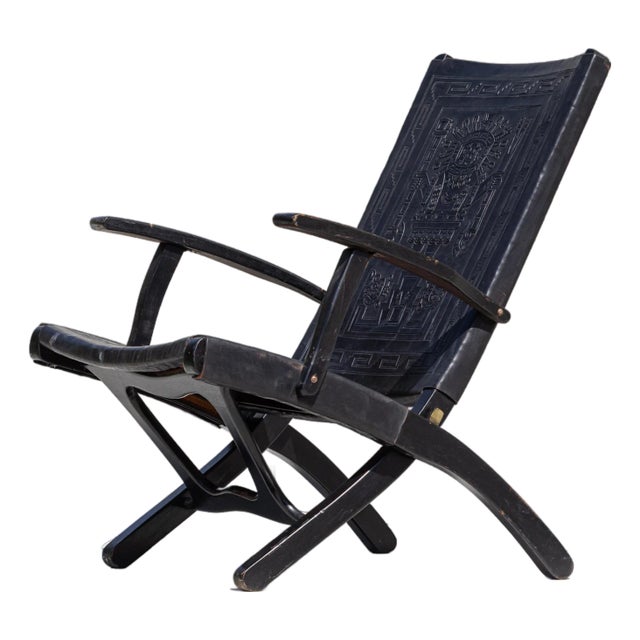 1960s Folding Lounge Chair Attributed to Angel Pazmiño for Muebles De Estilo For Sale