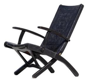 1960s Folding Lounge Chair Attributed to Angel Pazmiño for Muebles De Estilo