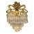 19th French Louis XV Gilt Bronze and Crystal Chandelier For Sale