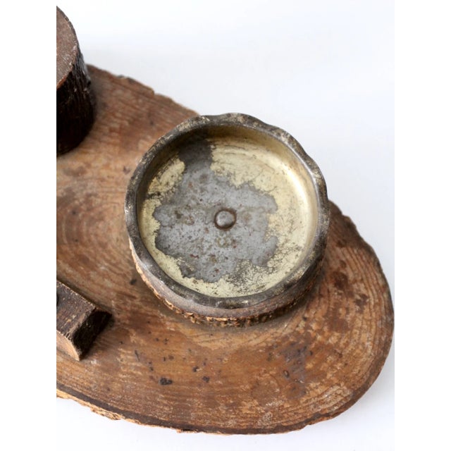 Wood Vintage Ashtray With Match Holder and Strike For Sale - Image 7 of 8