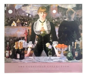 Edouard Manet Vintage 1988 Lithograph Print Museum Exhibition Poster "A Bar at the Folies Bergere " 1882