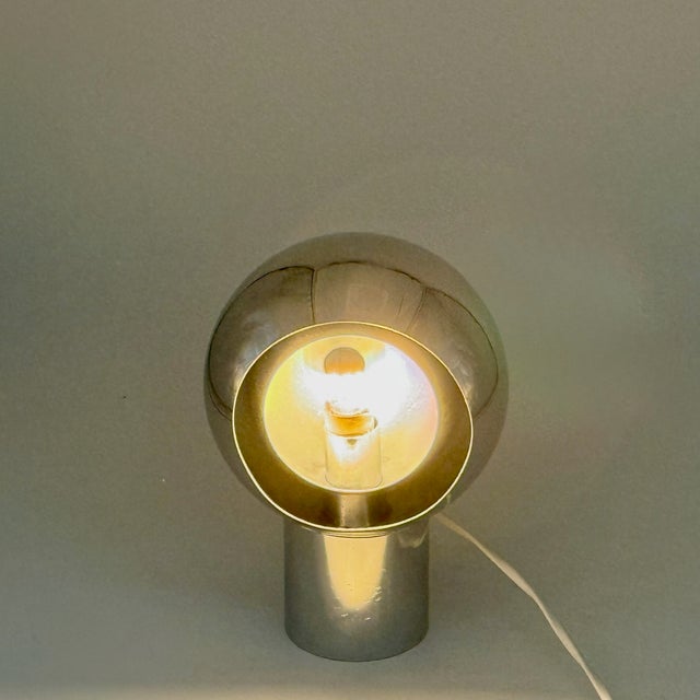 Space Age Chrome Table Lamp with Rotating Eclipse Shade, 1970s For Sale - Image 13 of 15