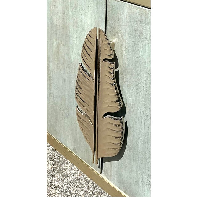 Contemporary Vintage Caracole Leaf Credenza For Sale - Image 3 of 12