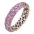 Contemporary 3.50 Carat Pink Sapphire 18k White Gold Band, Size 7 For Sale