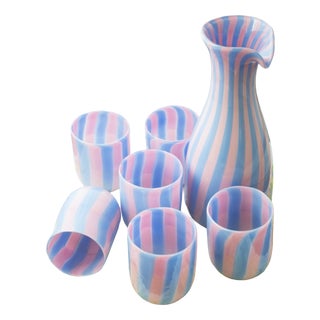 Italian Art Glass Service by Mariana Iskra for Ribes Studio, 2004, Set of 7 For Sale
