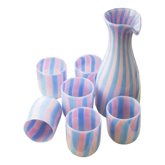 Italian Art Glass Service by Mariana Iskra for Ribes Studio, 2004, Set of 7 For Sale