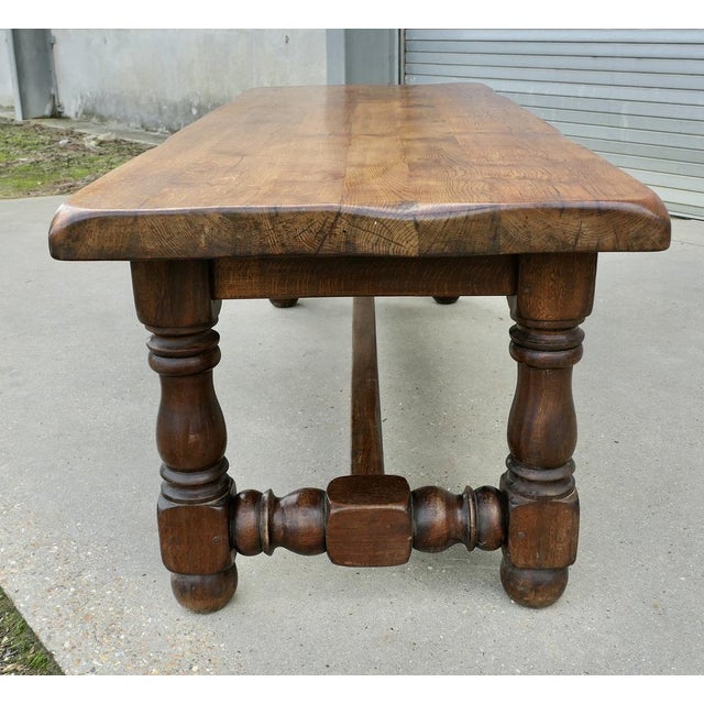 1930s French 12 Seater Oak Farmhouse Table, 1930s For Sale - Image 5 of 12
