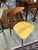 Mid-Century Modern Mid-Century 1950s Wooden Chair With Yellow Leather Cushion For Sale - Image 3 of 3