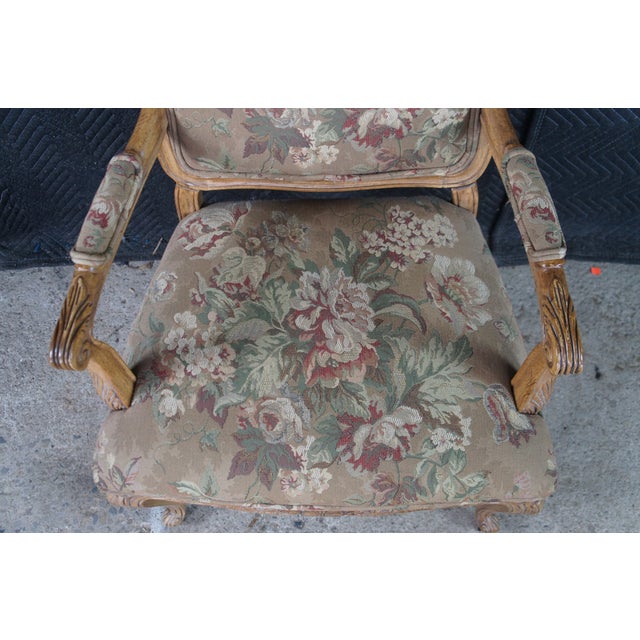 Drexel Heritage 8 Vintage Drexel Heritage Louis XVI Style Walnut Upholstered Dining Chairs For Sale - Image 4 of 13