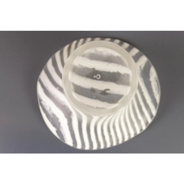 White Striped Glass Vase by Peill & Putzle, 1970s For Sale - Image 15 of 18