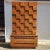 Wood Mid 20th Century Brutalist Cubed Highboy Storage Chest by Young Manufacturing Company For Sale - Image 7 of 14