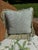 Rare Vintage Professionally Restored Wicker Rattan Cathedral Back Settee W Ottoman Brand New Upholstered Cushion and Accent Pillow Designer Fabrics For Sale - Image 10 of 10