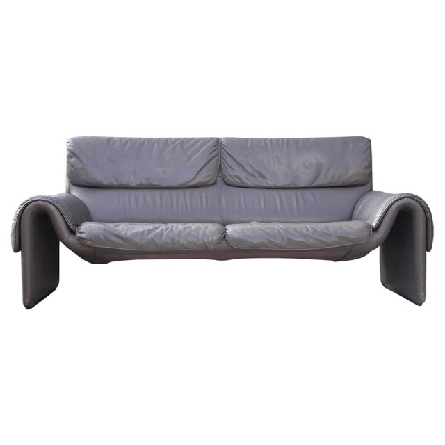 DS 2011 Loveseat in Grey Leather from de Sede For Sale