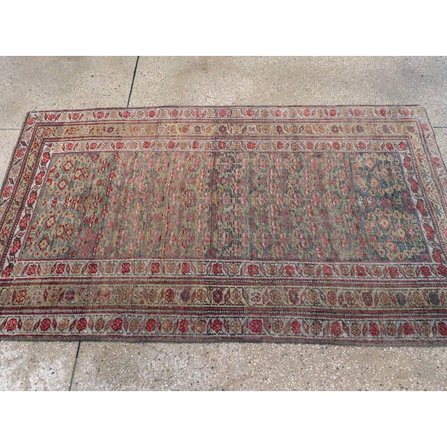 Galerie Shabab Collection Early 20th Century Persian Kurdish Bidjar Throw Rug For Sale - Image 4 of 6