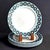 Cream Vintage Jonathan Adler Happy Home Circles & Stripes Dinner Plates, Set of 5 For Sale - Image 8 of 16