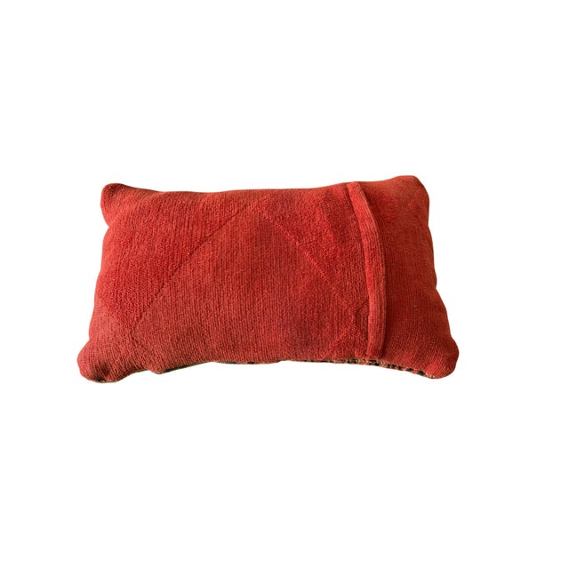 Antique Lumbar Malayer Rug Pillow Fagment 14.5" by 9" For Sale In New York - Image 6 of 6