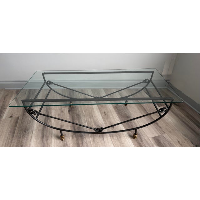 1980s 5-Piece Giacometti Style Brutalist Iron Table Suite - Set of 5 For Sale - Image 12 of 18