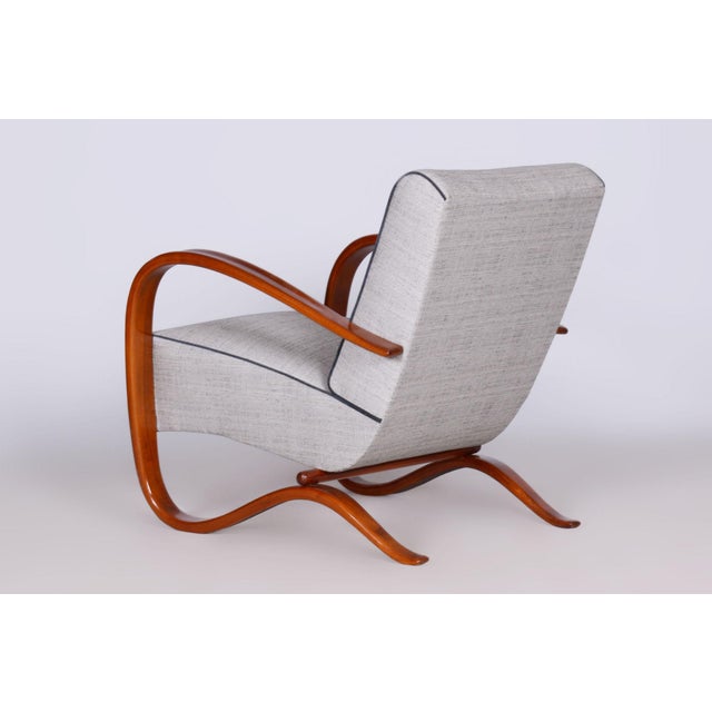Wood Czech Art Deco H-269 Armchairs attributed to J. Halabala for Up Závody, 1930s, Set of 2 For Sale - Image 7 of 12
