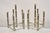 Vintage Hollywood Regency Silver Plated Chrome Faux Bamboo Candlesticks - A Pair For Sale - Image 11 of 11