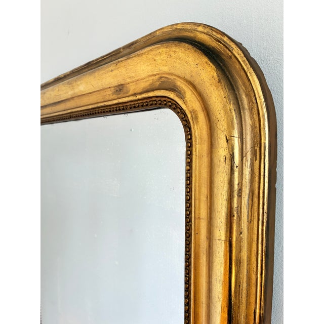 Wood Large Antique French Louis Philippe Giltwood Mirror – Late 19th Century For Sale - Image 7 of 12