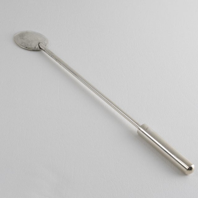 Transparent Silver Plate and Crystal Martini Cocktail Pitcher Mixer by Pm Italy For Sale - Image 8 of 11