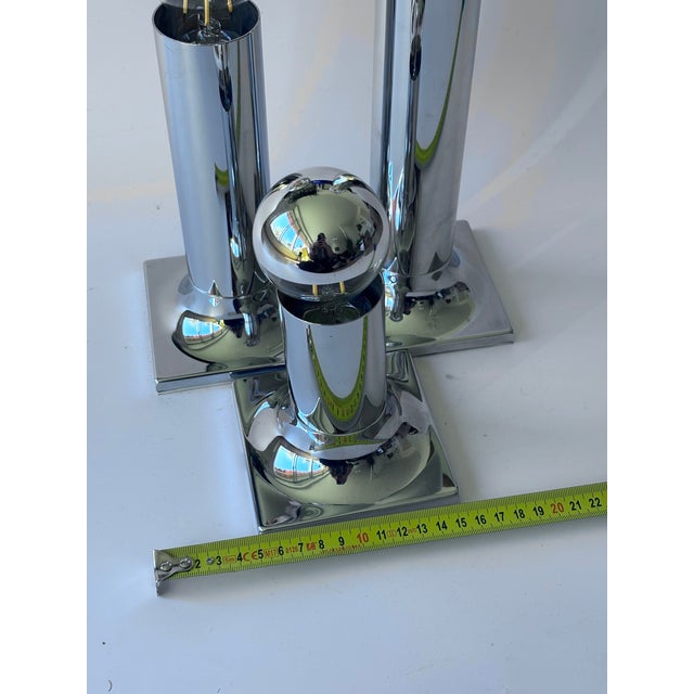 Space Age Chrome Ceiling Lights by Rolf Krüger for Staff Leuchten, Germany, 1970s, Set of 3 For Sale - Image 4 of 6