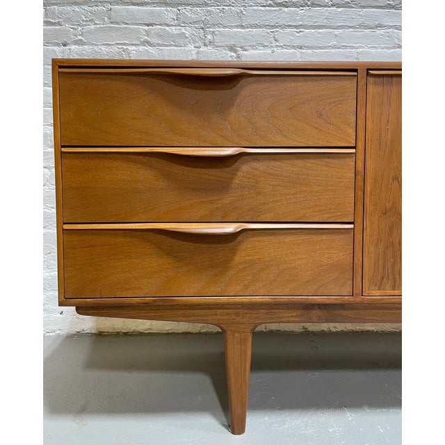 2020s Funky Sculptural Mid Century Modern Styled Credenza | Teak Media Stand | Handmade Sideboard For Sale - Image 5 of 13