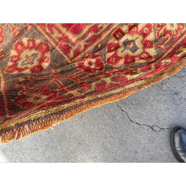 9ft 2in X 14ft 2in Turkish Oushak Antique Area Rug For Sale - Image 10 of 11