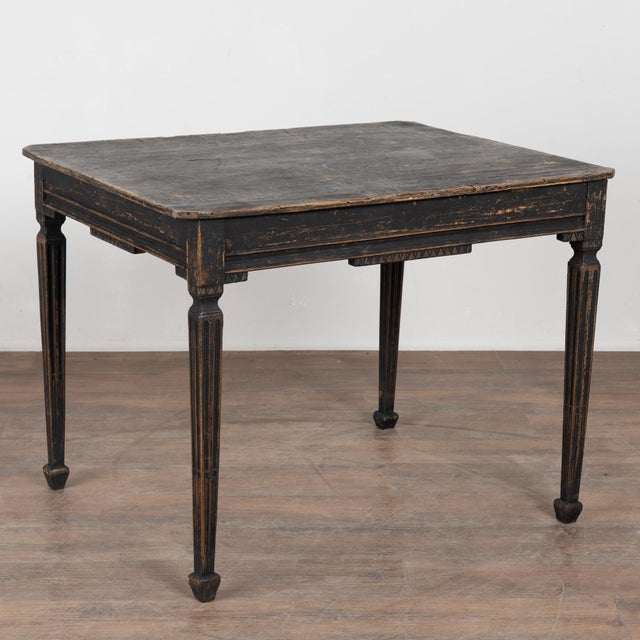 19th Century Swedish Black Painted Pine Side Table For Sale - Image 18 of 18