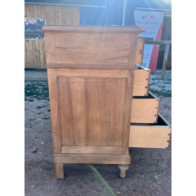 19th Century Louis XVI Marble Top Bleached Chest of Drawer / Commodes For Sale - Image 6 of 12