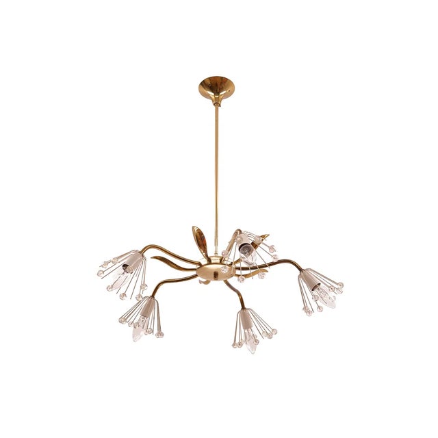 Mid-Century Chandelier by Emil Stejnar for Rupert Nikoll For Sale - Image 9 of 9