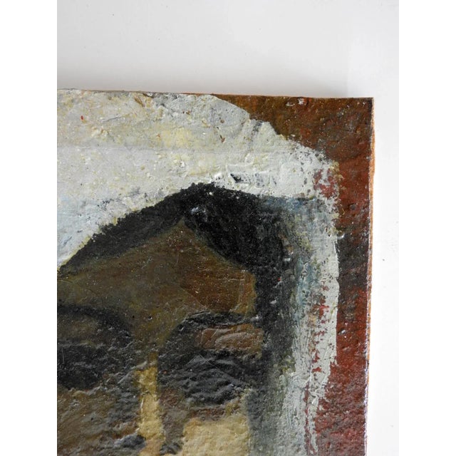 Portraiture Mid 20th Century Portrait of Woman in White Cloak Painting For Sale - Image 3 of 4