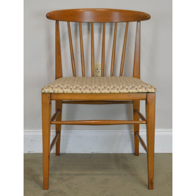 Heywood Wakefield Mid Century Modern Vintage Pair Spindle Back Side