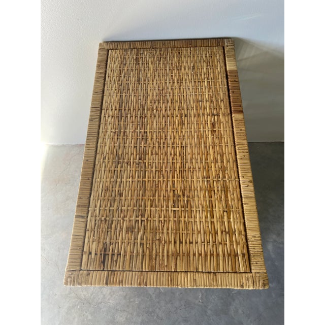 Vintage Coastal Wrapped Rattan Three - Tier Nightstand / Shelf For Sale - Image 4 of 10