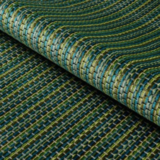 Schumacher Downtown Velvet Fabric in Peacock For Sale