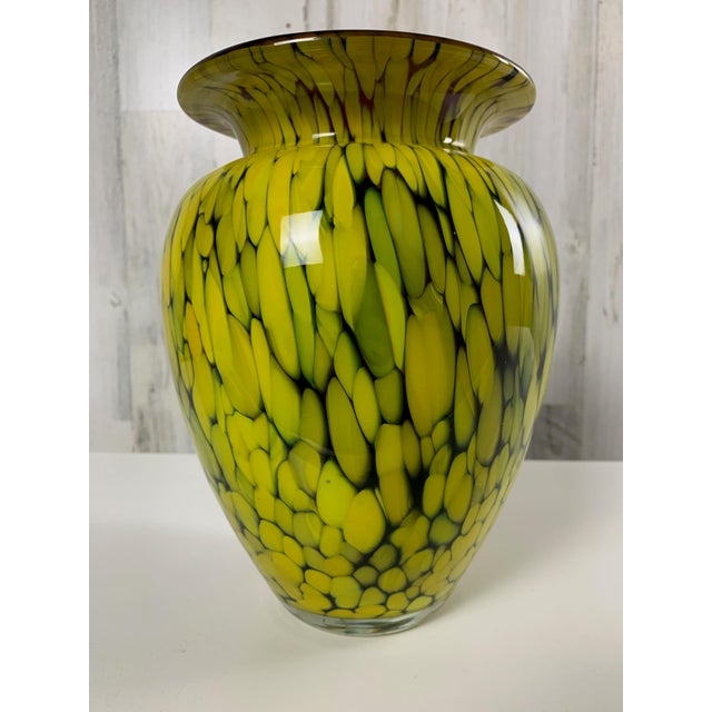 Hand Blown Art Glass Vase For Sale In Dallas - Image 6 of 8