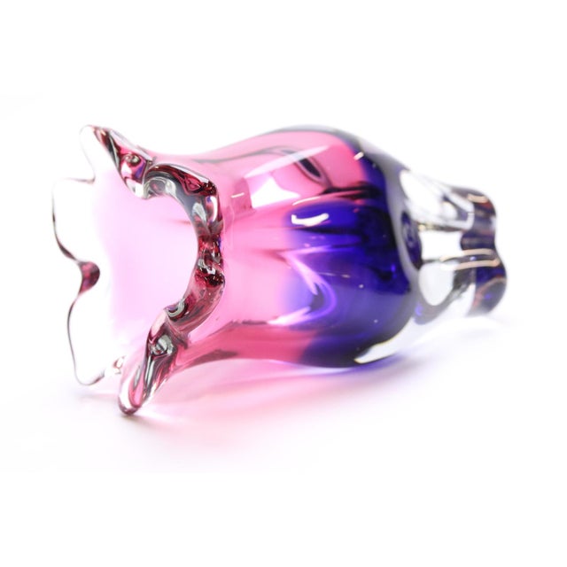 Glass Vase and Bowl by Josef Hospodka for Sklarny Chribska, Czech, 1960s, Set of 3 For Sale - Image 9 of 17