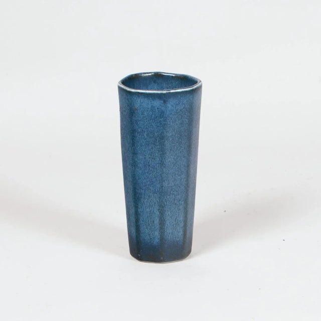 Ceramic Octagonal Vase by Carl-Harry Stålhane for Rörstrand, 1950s For Sale - Image 7 of 8