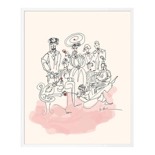 The Sunday Brunch by Carly Kuhn in White Frame, Small Art Print For Sale