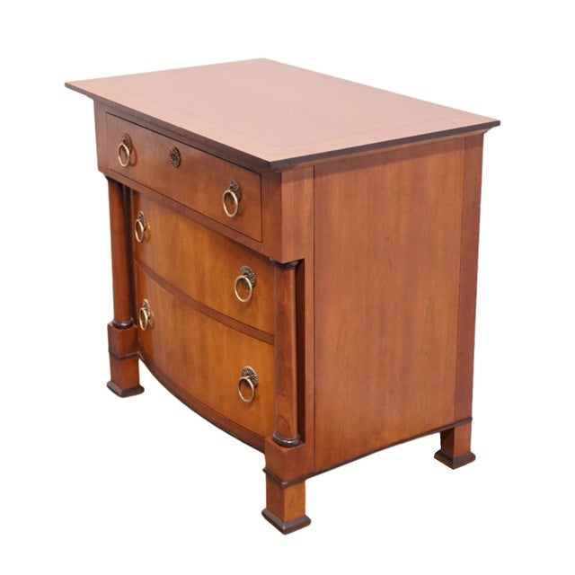 HENREDON FURNITURE Solid Mahogany Traditional Empire Style 32" Three Drawer Nightstand 4901-06-3619 28.75" High 32" Wide...