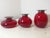 Ruby Red Murano Glass Vases, Italy, 1980s, Set of 3 For Sale - Image 3 of 10