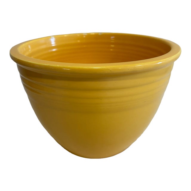 Vintage Fiesta Yellow #3 Nesting Mixing Bowl, Homer Laughlin, Usa For Sale