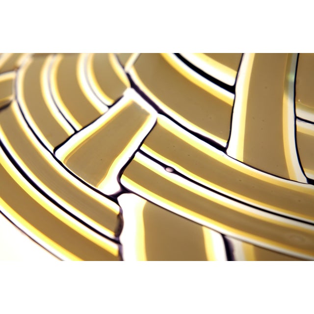 Large Amber Murano Incalmo Glass Ceiling Lamp from Barovier & Toso For Sale - Image 15 of 18