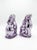 Pair of Vintage Mid-Century Lavender Iridescent Glass Bunny Bookends For Sale - Image 4 of 11