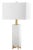 2020s Alabaster Table Lamp - White & Brass Gold For Sale - Image 5 of 5