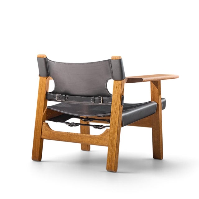 Børge Mogensen for Fredericia Mid Century Oak and Leather Spanish Chairs - Pair For Sale - Image 10 of 13