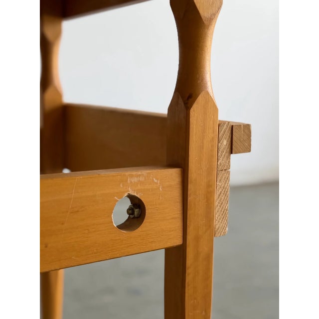 Vintage Butcher Block Top Side Table For Sale In Los Angeles - Image 6 of 13