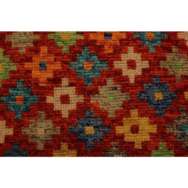 1990s Rustic 1990s Southwestern Orange/Gray Wool Rug - 4'11 X 6'6 For Sale In New York - Image 6 of 8